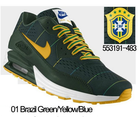 2014 Coupe du Monde Bresil Brésil air max 90 chaussures (1)